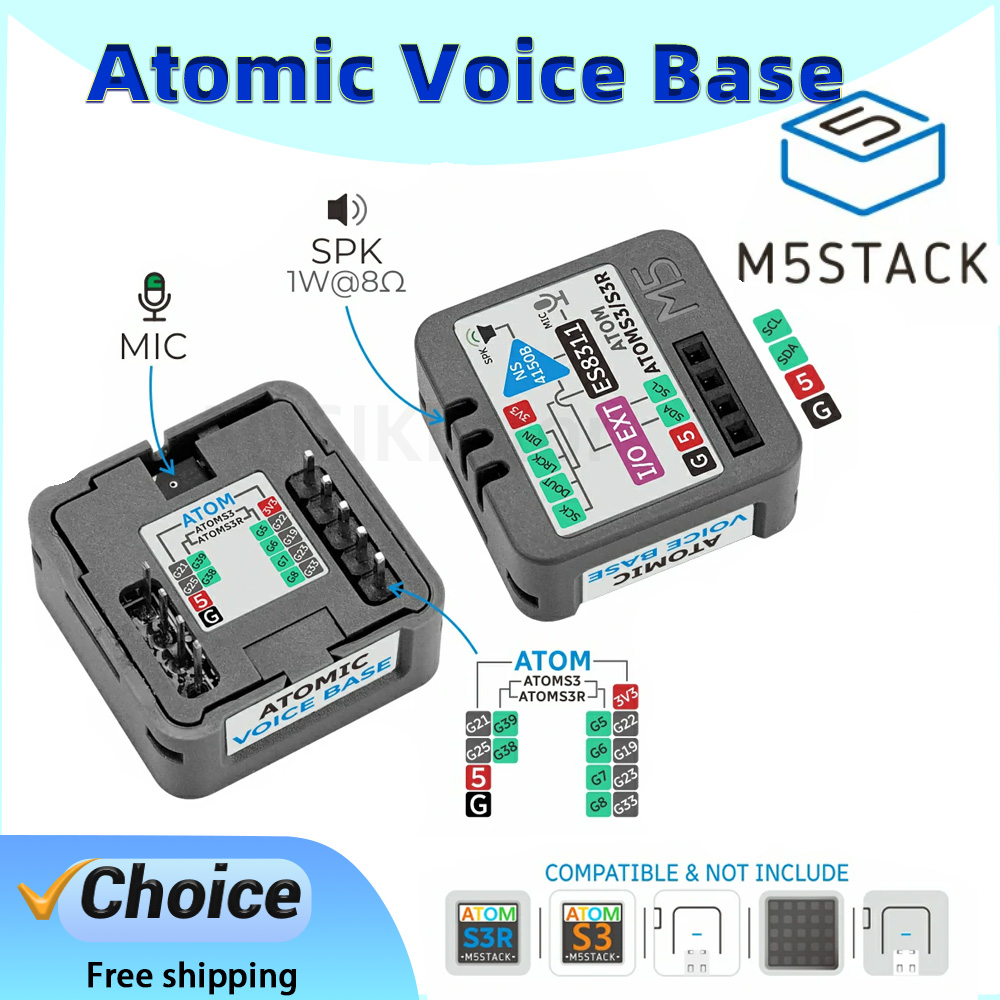 وحدة M5Stack Atomic Voice Base - مراجعة M5Stack وسعره
